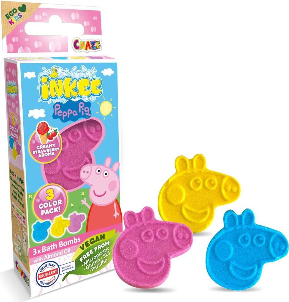 CRAZE Mini Pack Peppa Pig, Fragola, 3 pezzi Immagine del prodotto 