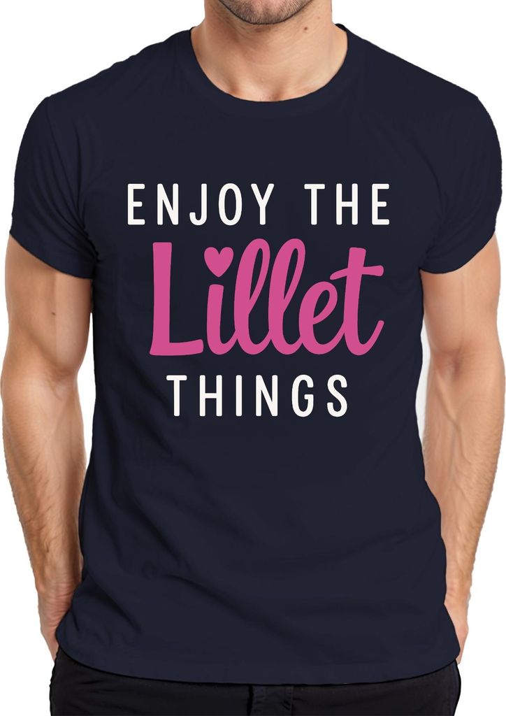 Enjoy the Lillet Things Trinkspruch Saufen Partyspruch Alkoholfans Herren T-Shirt, Navy, 3XL