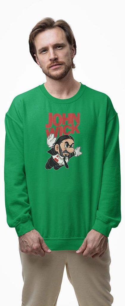 D&B Design Uni Pullover SWMO00027 John Wick Grün-Größe 2XL