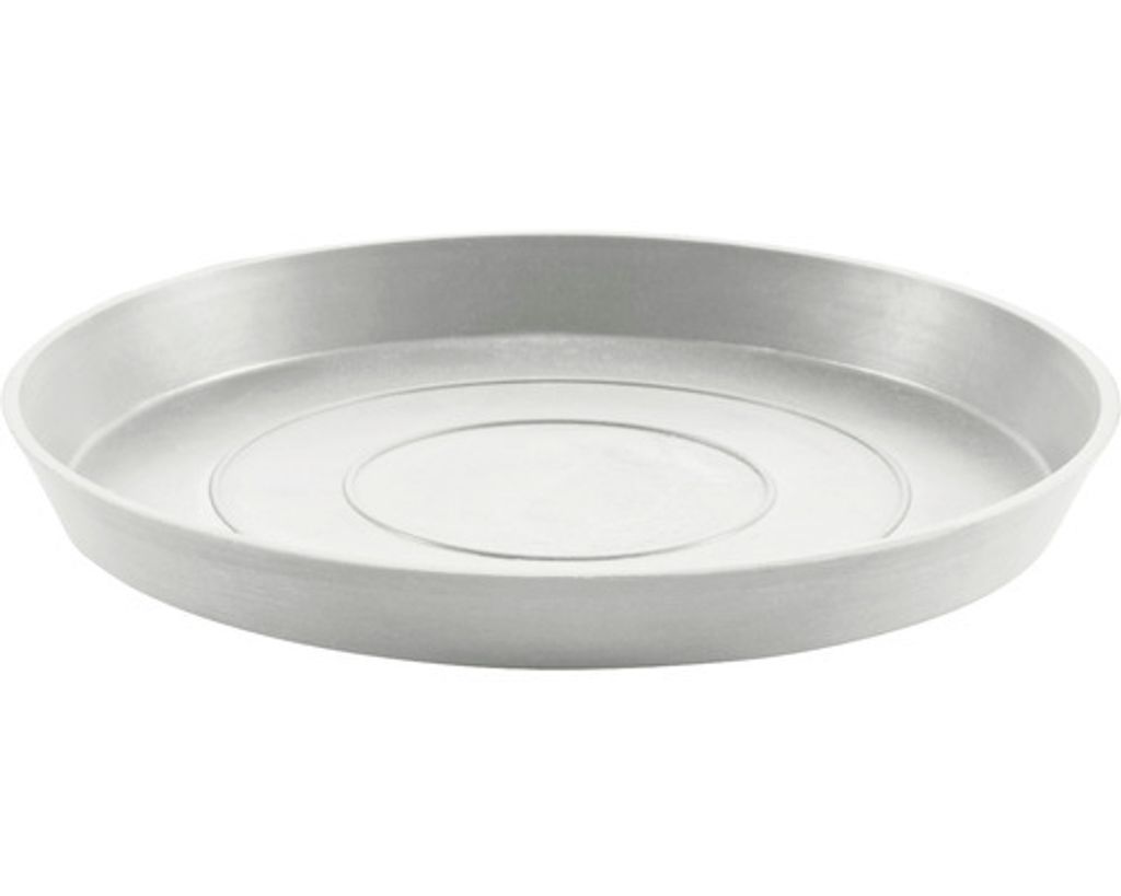 Untersetzer Ecopots Kunststoff Ø 29 cm H 3 cm weißgrau Produktbild 