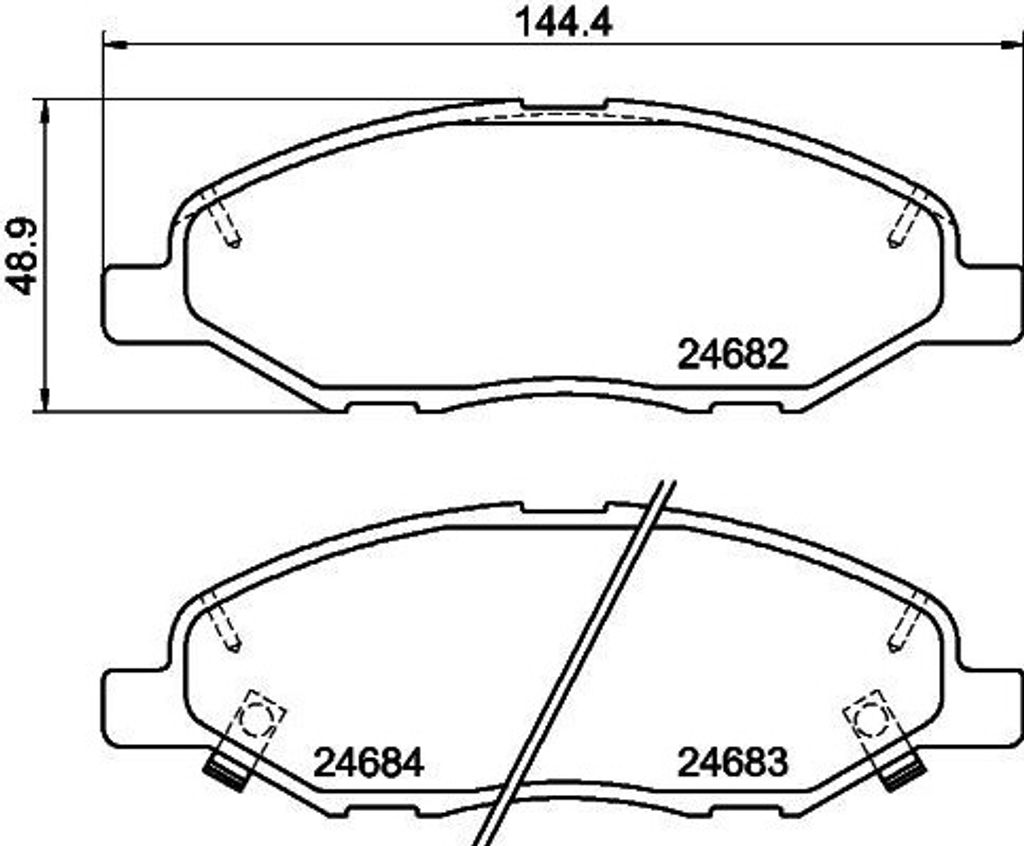 HELLA 8DB 355 014-371 - OE 1N263328Z Bremsbeläge für Micra III (K12), Note (E11, NE11), Tiida (C11)