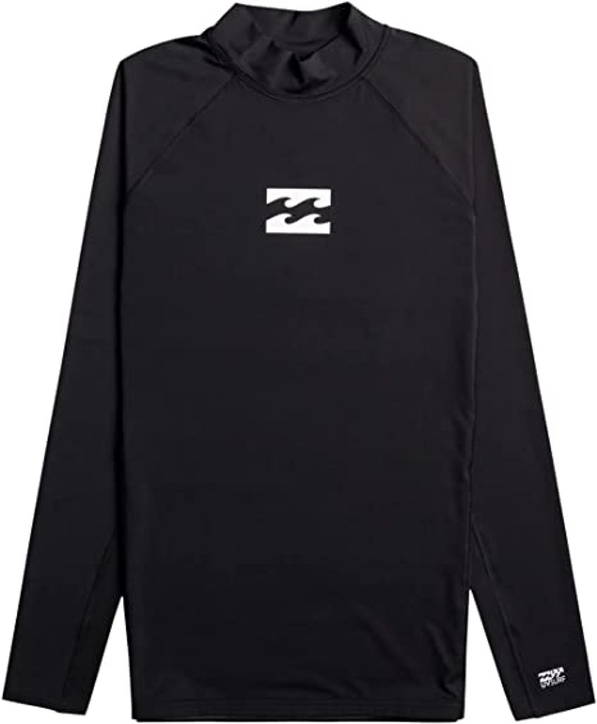 Billabong - Rashguard für Männer mit langen Ärmeln - Waves All Day - UPF50+ - Black Pebble, L