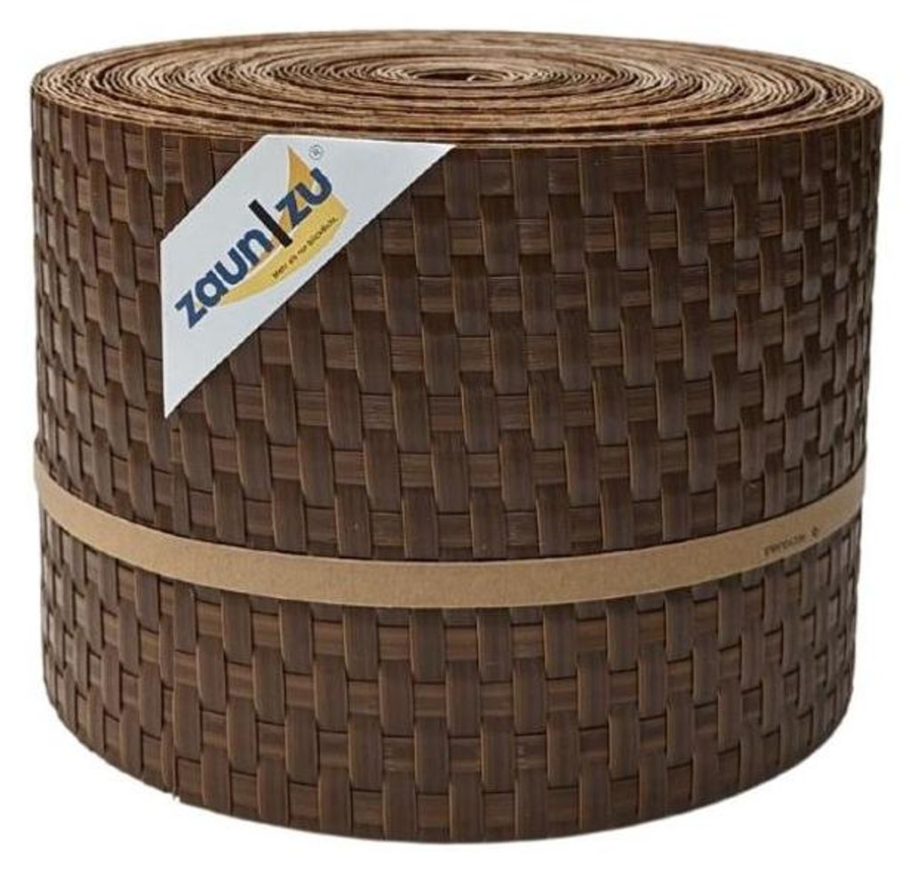Sichtschutzstreifen zaun|zu RATTAN 26m Rolle Zaunblende für Produktbild 