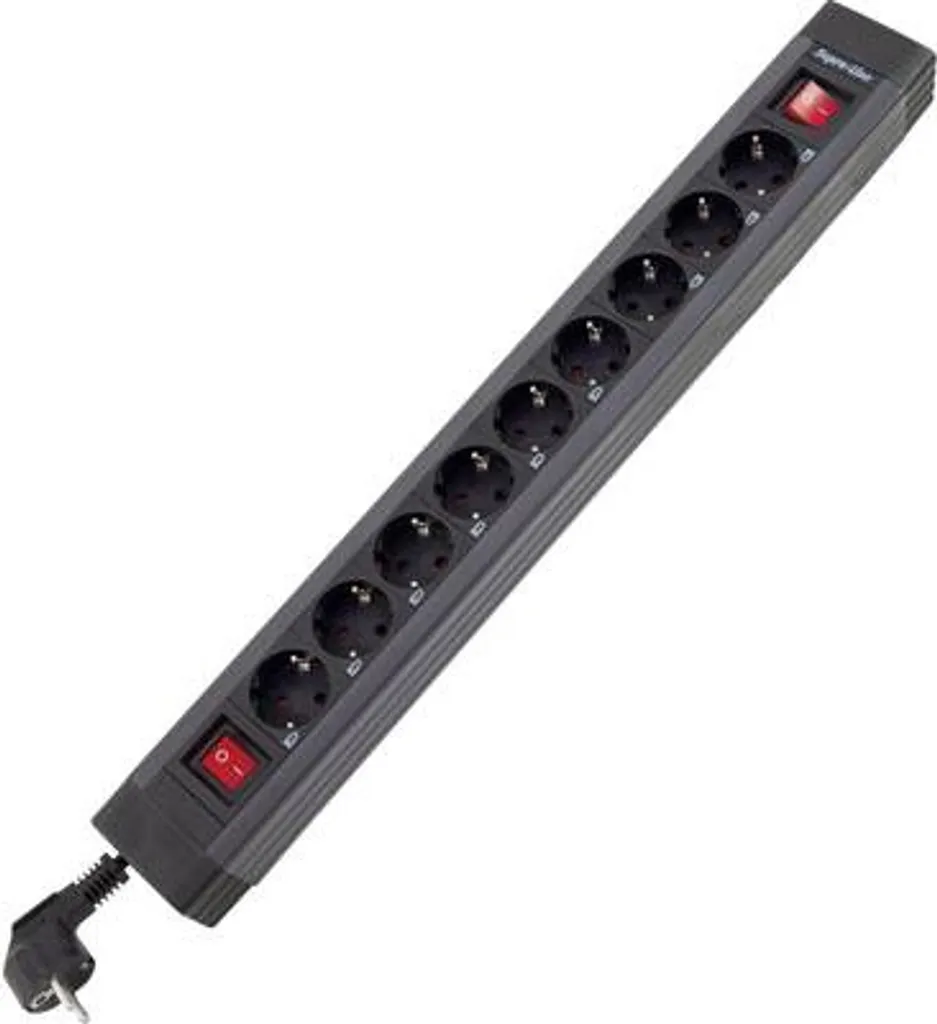 Multiprise REV 9 prises avec parasurtenseur 3.7m anthracite 00149271
