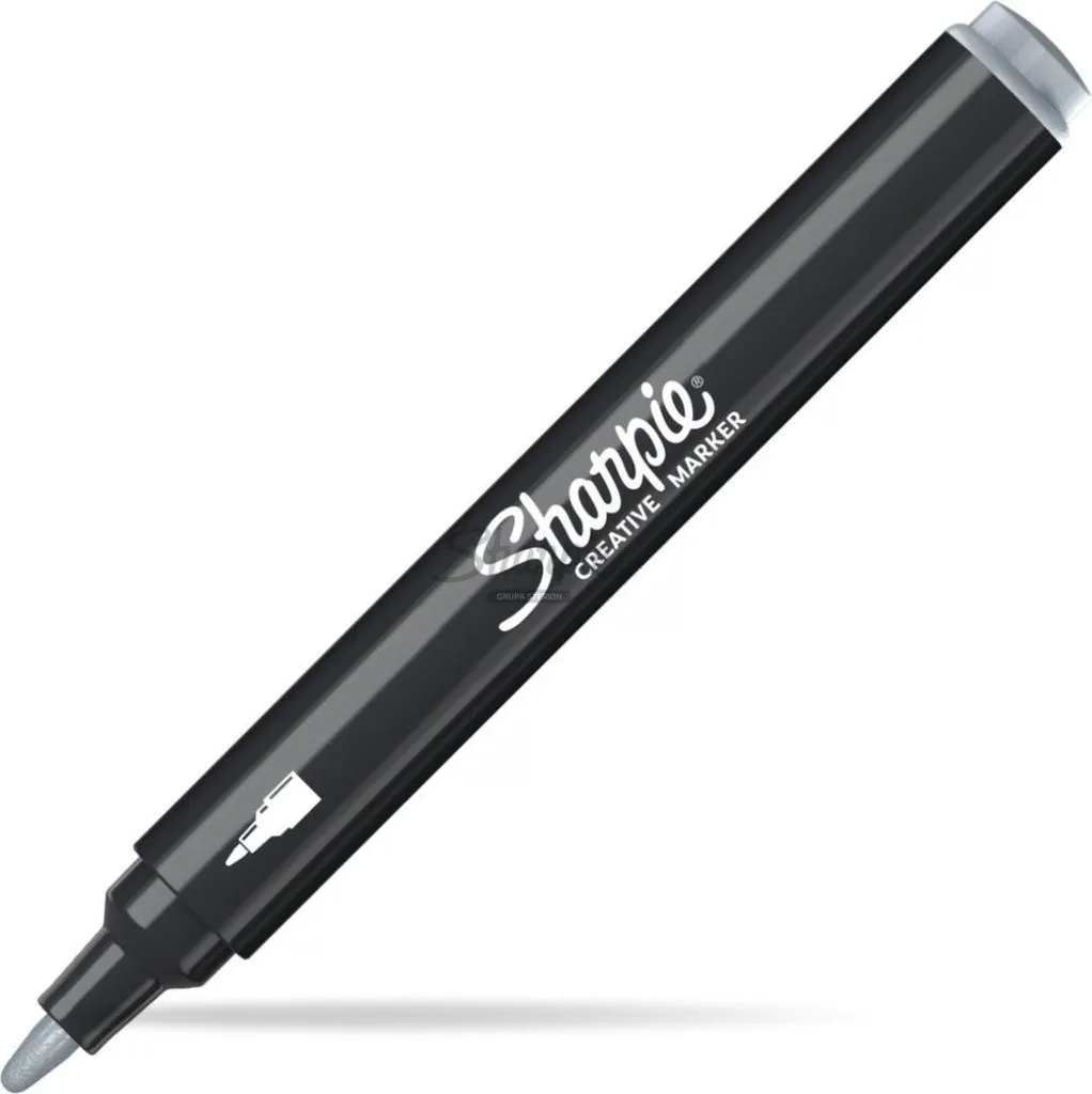 Pennarello Sharpie 2218118 Grigio - Marker Creativo Punta Tonda 1pz