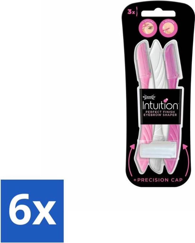 Wilkinson Intuition – Nachfüllklingen – Augenbrauenformer – Präzision – 3 Klingen - Vorteilspack - 6 Stücke