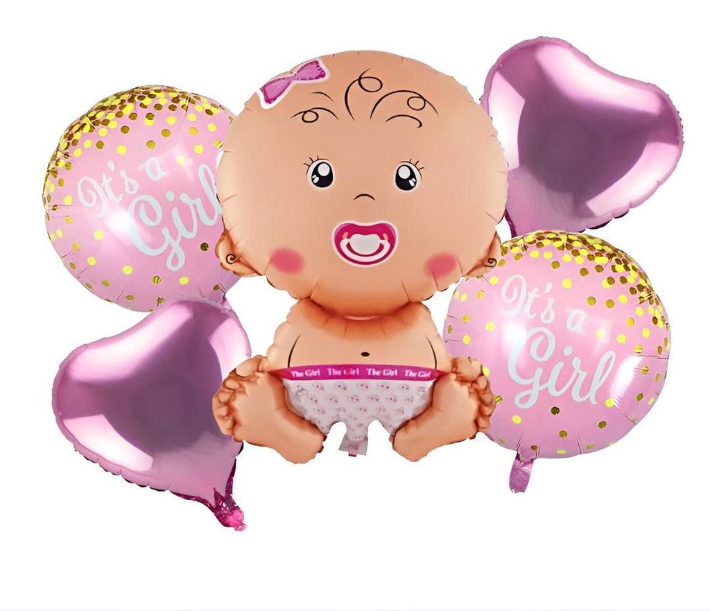 Babyparty Luftballons und Folienballons Junge/Mädchen Set Produktbild 