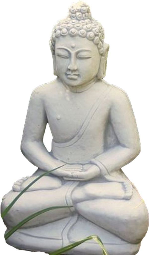 Schöner Buddha Meditation aus Steinguss perfekt für den Garten die Terrasse oder den Vorgarten ist Frostfest Witterungsbeständig und Neu 86cm H,...