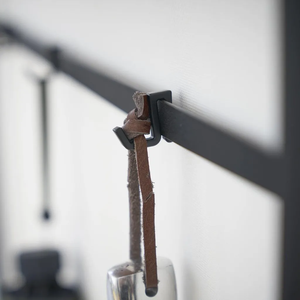 Petite console d'entrée moderne 60 cm - Finition Bois et Acier Noir
