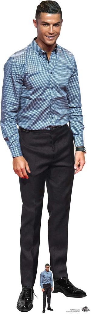 Ronaldo Blue Shirt Pappaufsteller 51x188 Produktbild 