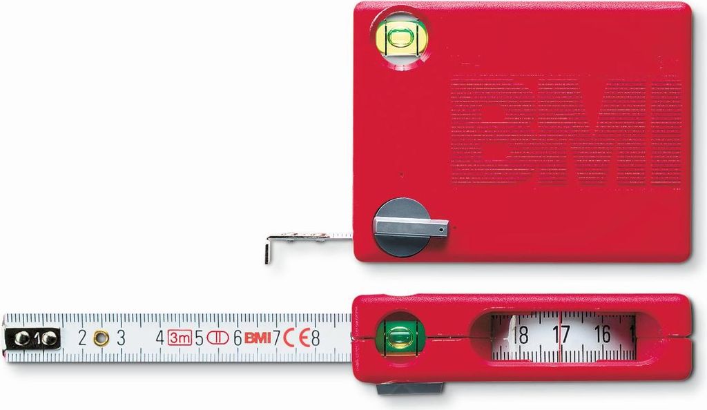 BMI Taschenbandmaß X4 mit Innenmessung und Zirkelfunktion Länge 3m weisslackiert