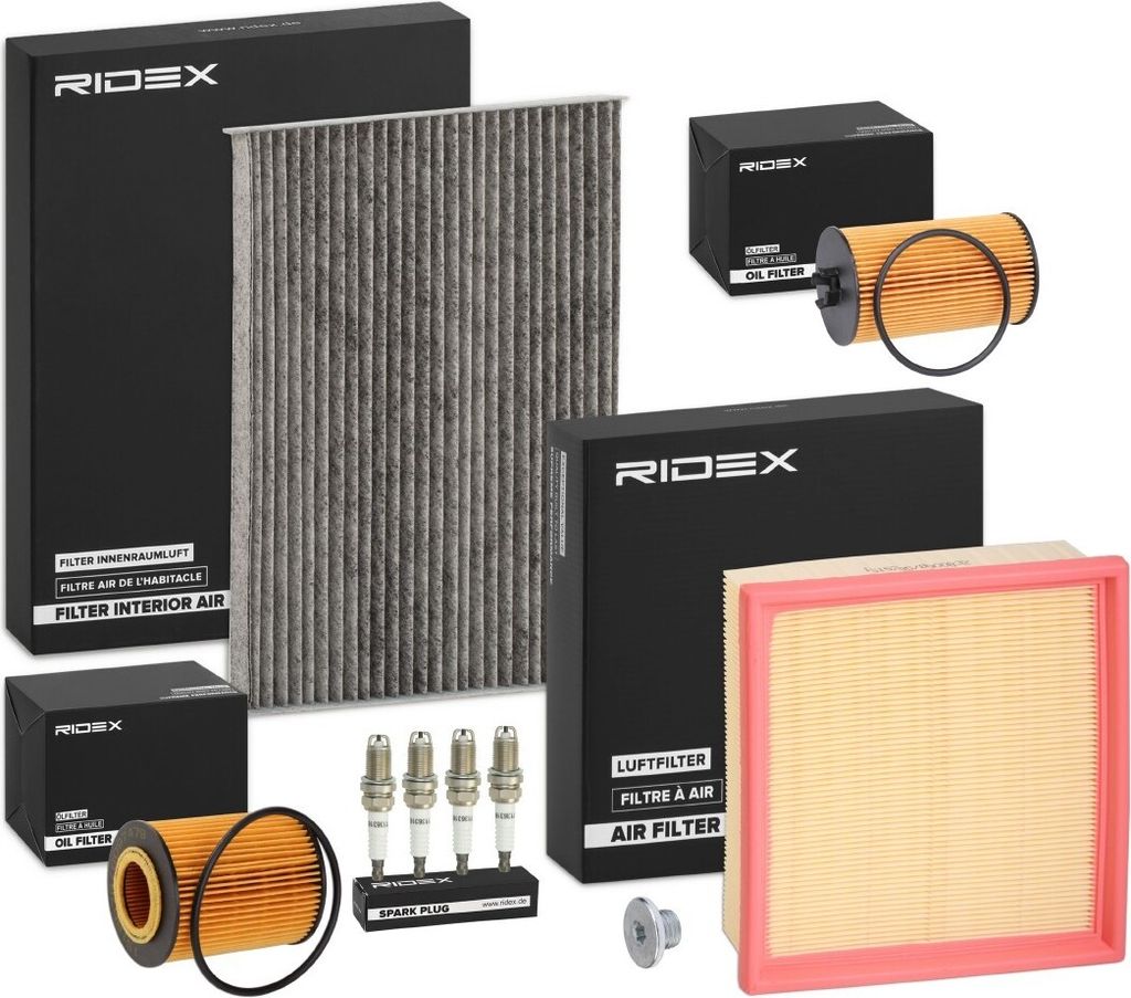RIDEX Inspektionspaket Filterset für OPEL Corsa D Schrägheck (S07) Corsa C Kastenwagen (X01) für VAUXHALL Corsa Mk III (D) Schrägheck (S07)