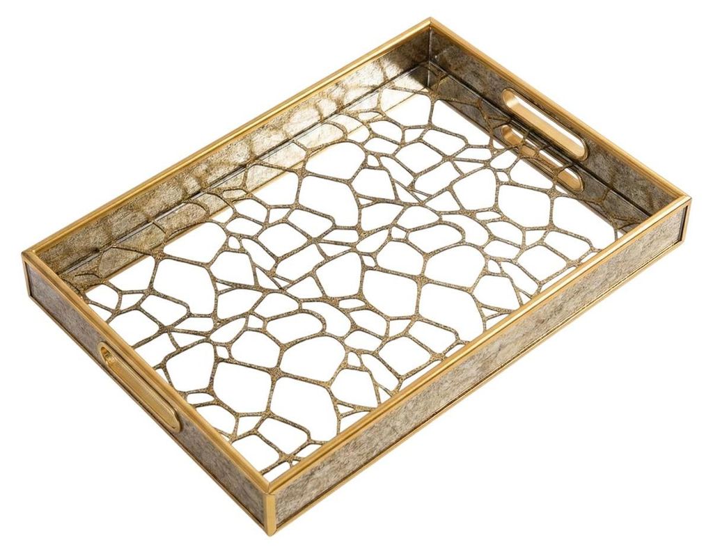 IvoQ Vassoio Oro - 30x45 cm - Vassoio da Portata Immagine del prodotto 