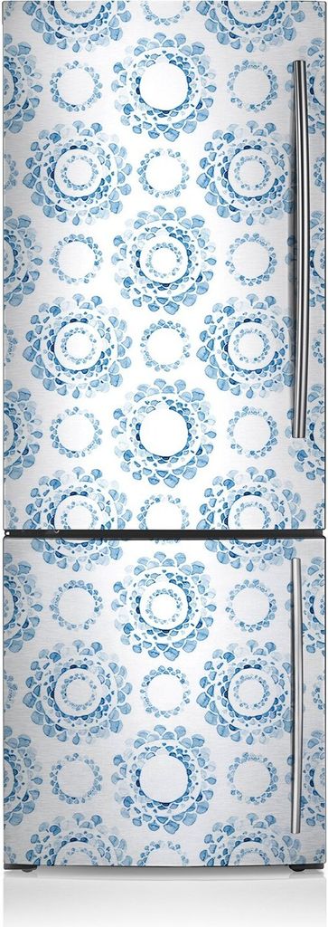 Magnetfolie Magnete Küche Kühlschrank Dekoration 60x190 cm - Blaue Kreise