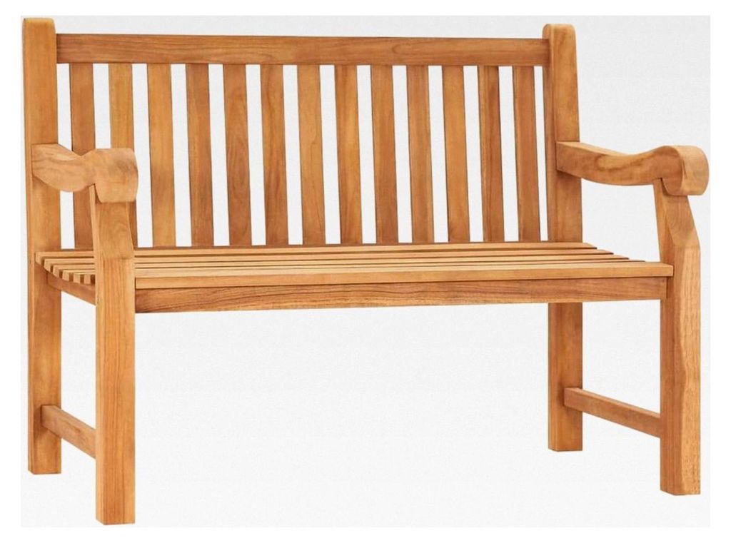 Gartenbank 114 cm aus massivem Teakholz