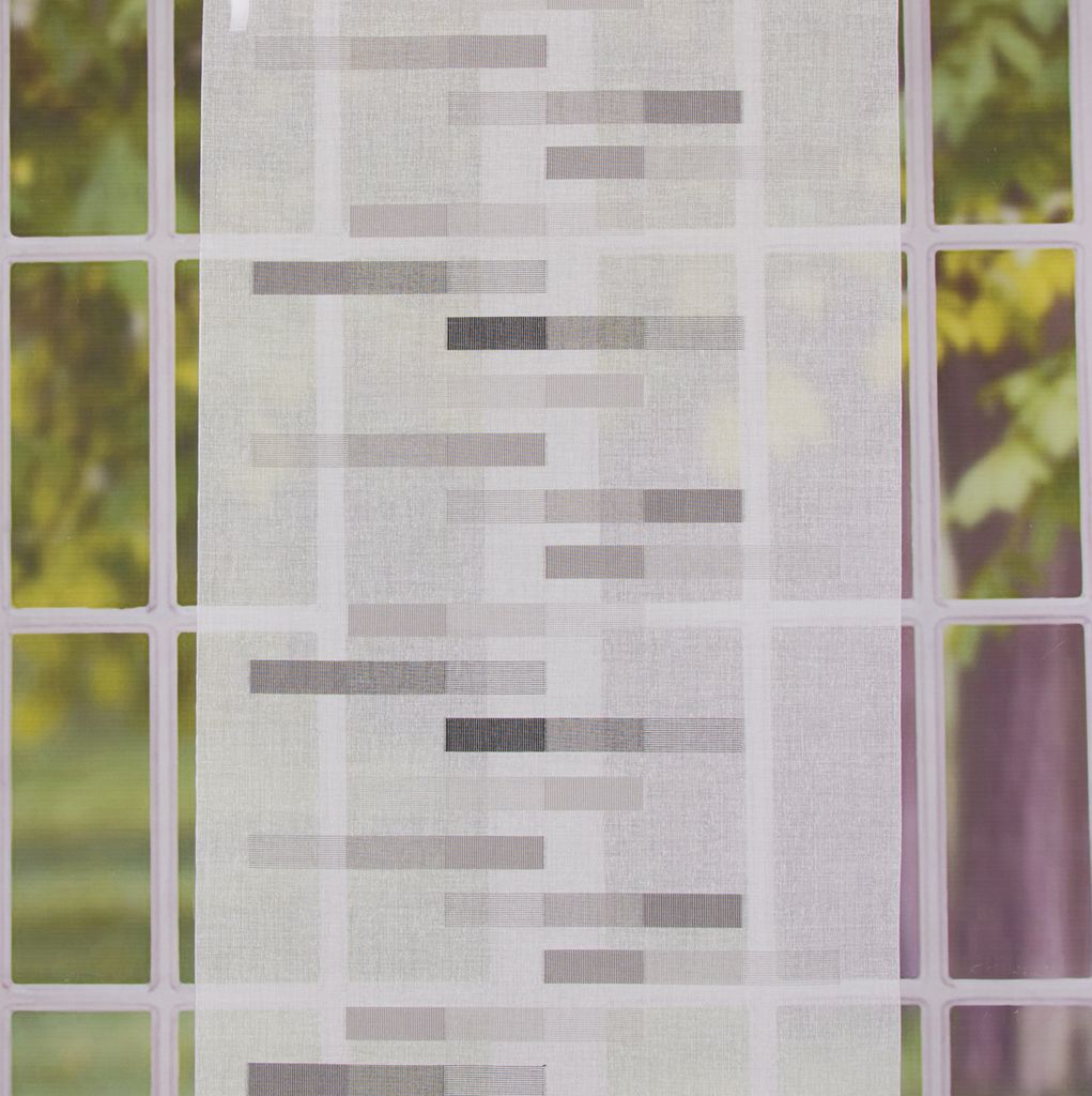 Schiebevorhang Leinenoptik Scherli Effektstreifen weiß grau schwarz 245x60cm