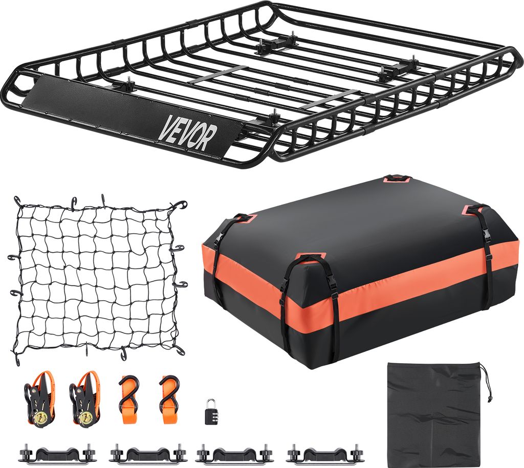 VEVOR Dachgepäckträgerkorb Autodachkorb (1300 x 910 x 105 Produktbild 