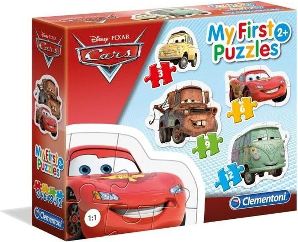 CLEMENTONI Mein erstes Puzzle Autos 4in1 (3,6,9,12 Teile) Produktbild 