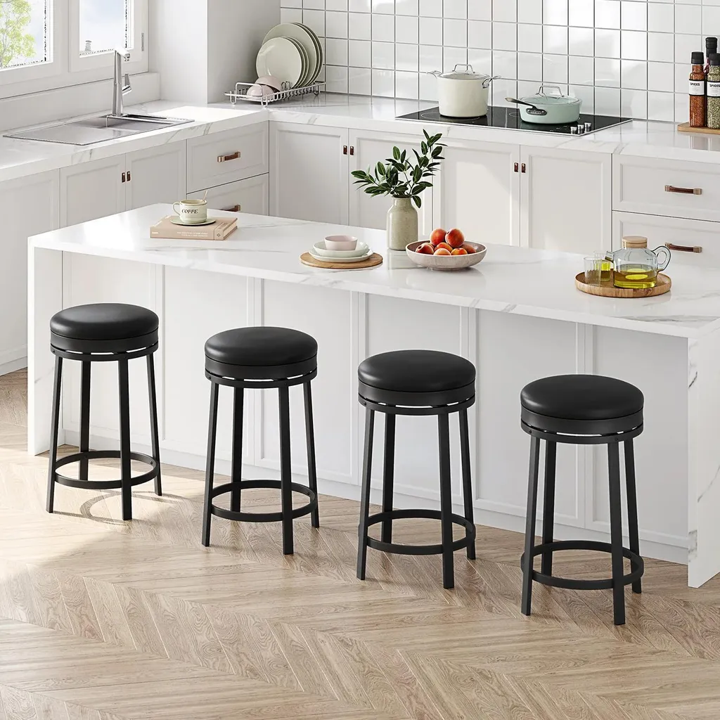 Tabourets pour Comptoir de Cuisine sans Dossier Gain de Place - Lot 4
