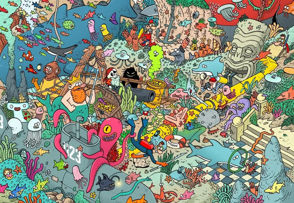 Puzzle thématique Underwater World 1000 pièces carton haute qualité