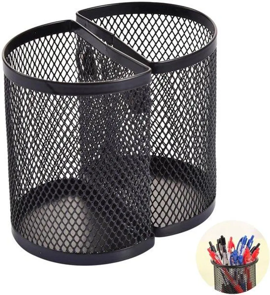 Porte-stylo Aimanté en Métal Noir pour Tableau Blanc et Frigo