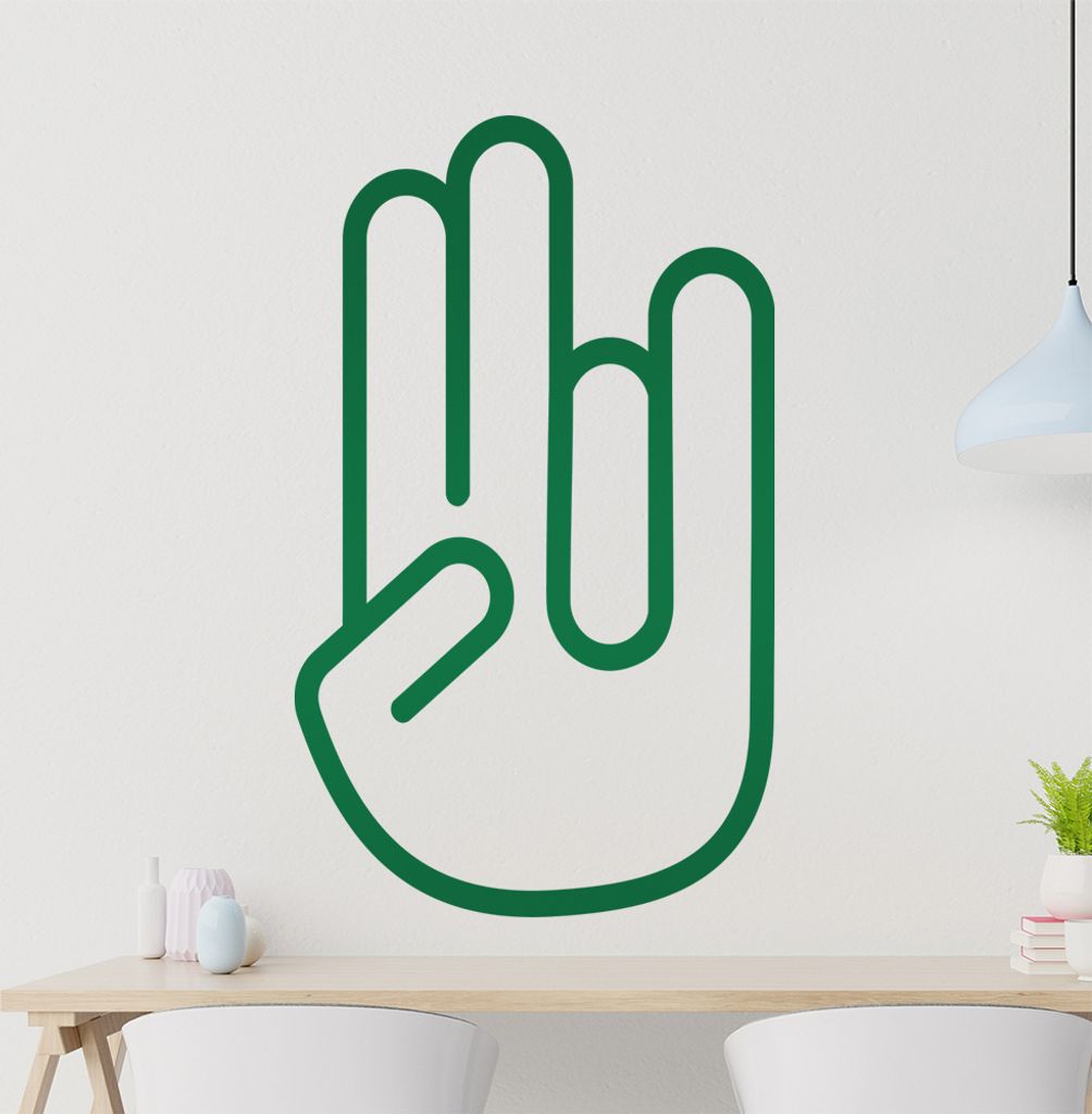 The Shocker Hand Wandtattoo in 6 Größen - Wandaufkleber Wall Sticker - Dekoration, Küche, Wohnzimmer, Schlafzimmer, Badezimmer