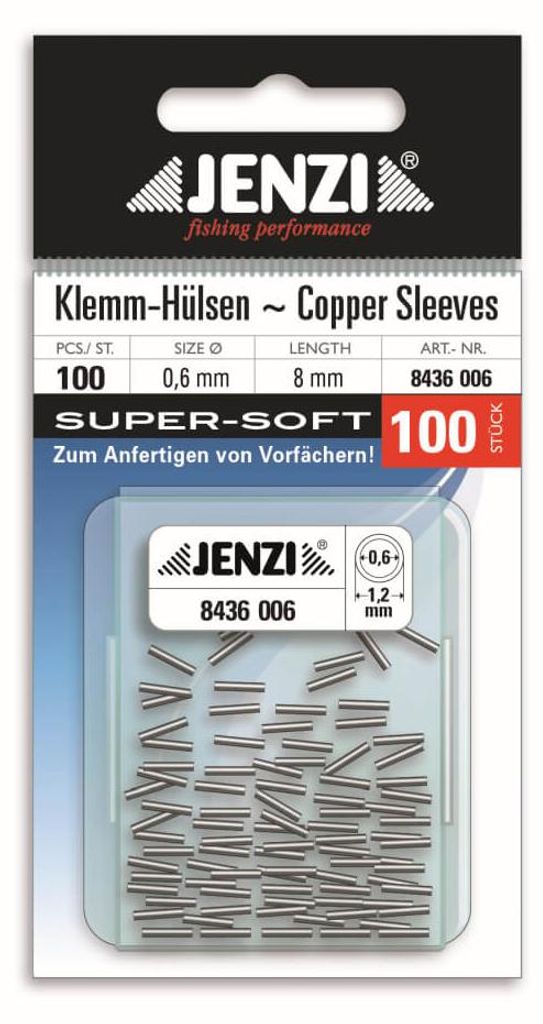 Jenzi Quetsch-Hülsen zur Stahlvorfachanfertigung 1,6mm ca.100 Stück