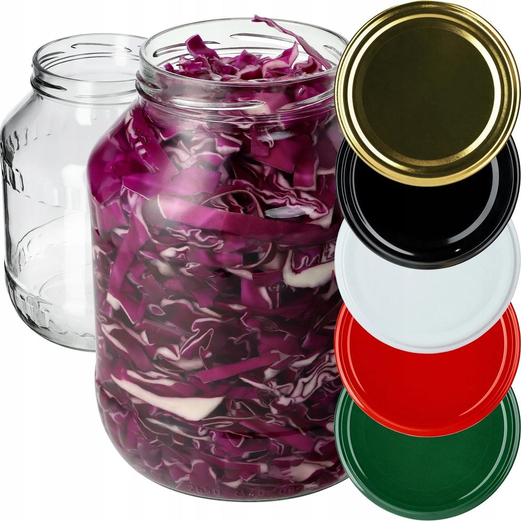 Gurkengläser - Einmachgläser mit Schraubdeckel - 2,5 L - 2er Set - Ø 10 cm - Lebensmittelecht