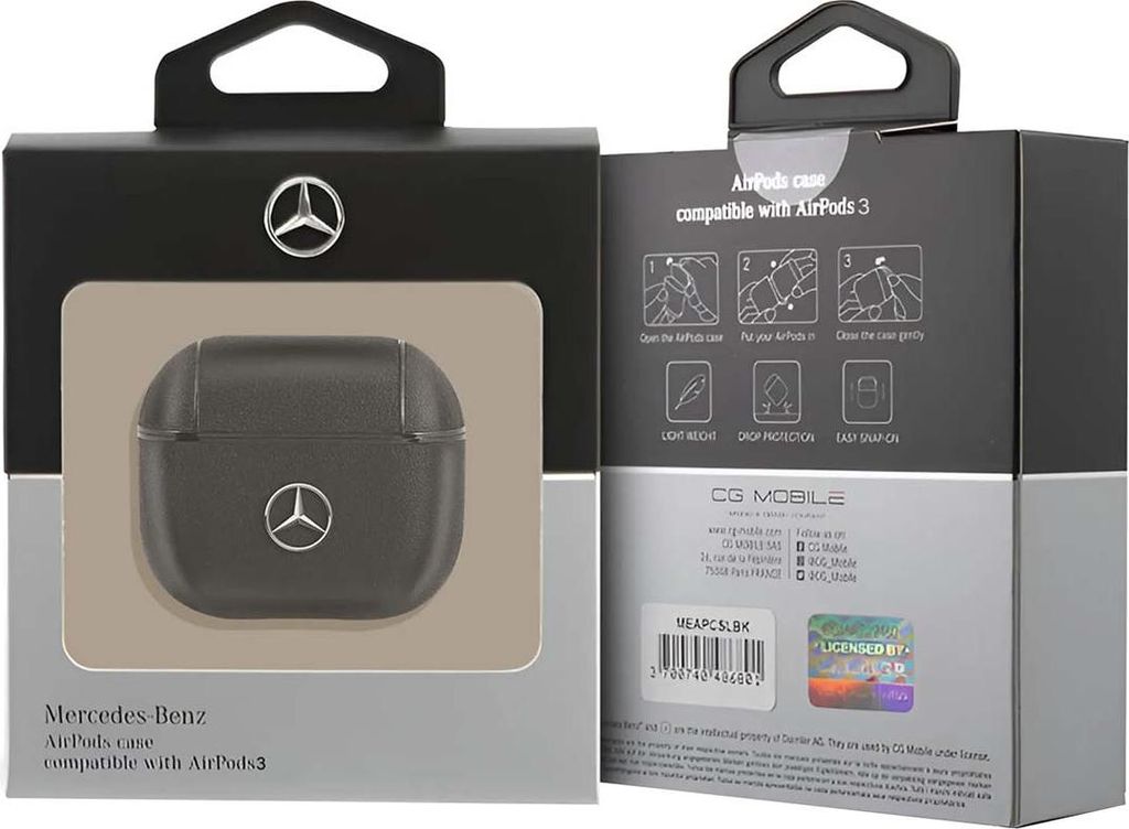 Etui Mercedes Electronic Line Na Airpods 3 - Czarne Obrázek produktu 