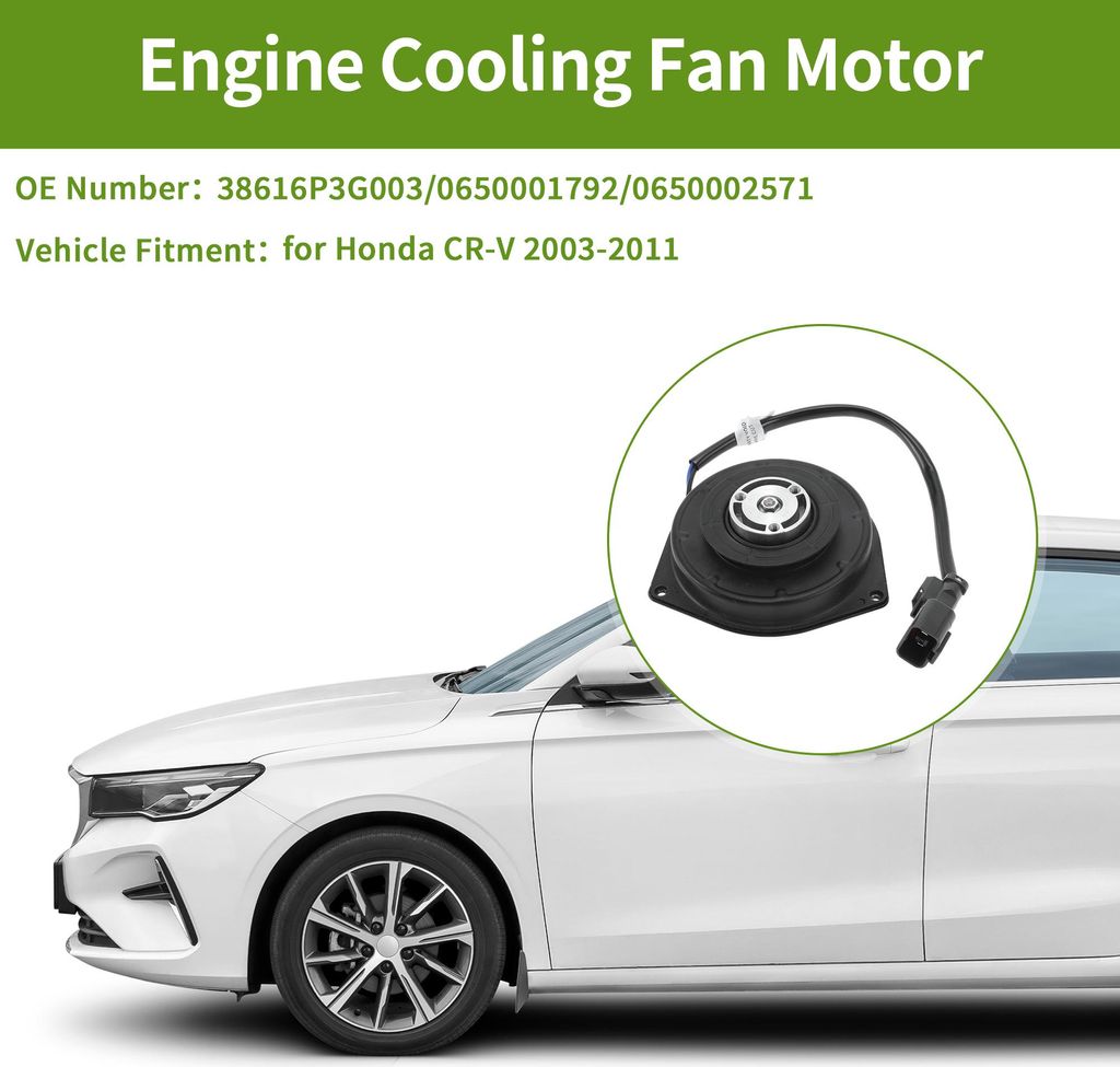 Lüftermotor Für für Honda CR-V 2003-2011 Leiser Motorkühllüftermotor Nr.38616P3G003 1 Stk