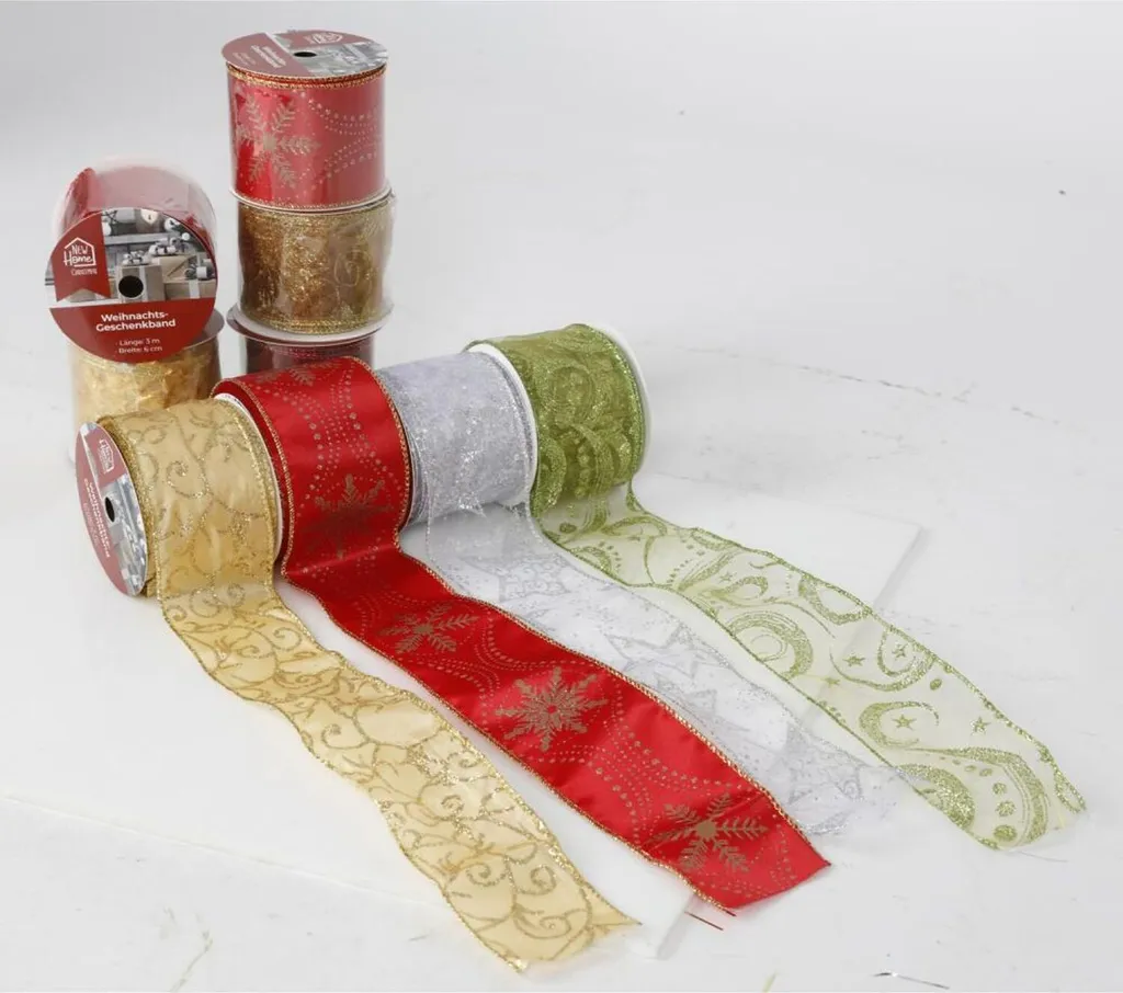 Ruban Cadeau pour Calendrier de l'Avent et Noël WH - Lot de 24 Rouleaux