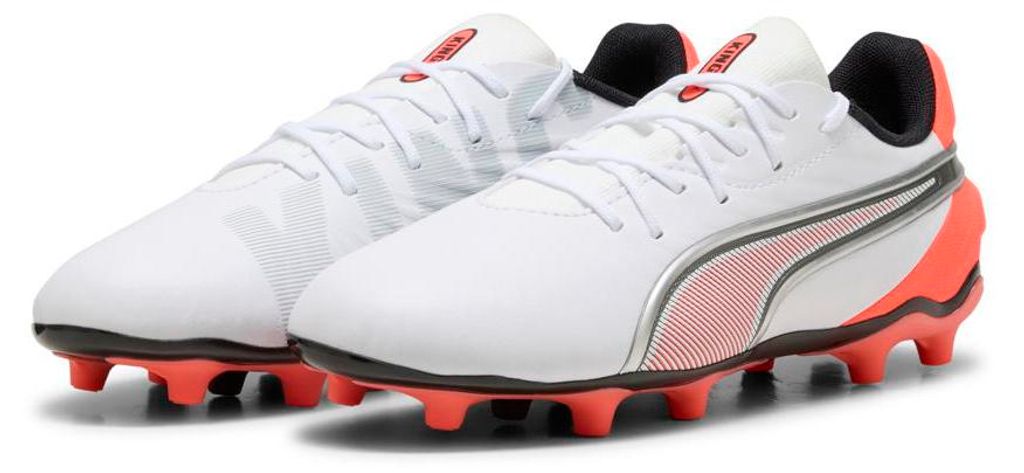 Puma Kinder King Match FG/AG Jr. Fussballschuhe - 108837, Farbe:Weiß, Kinder Schuhe:33