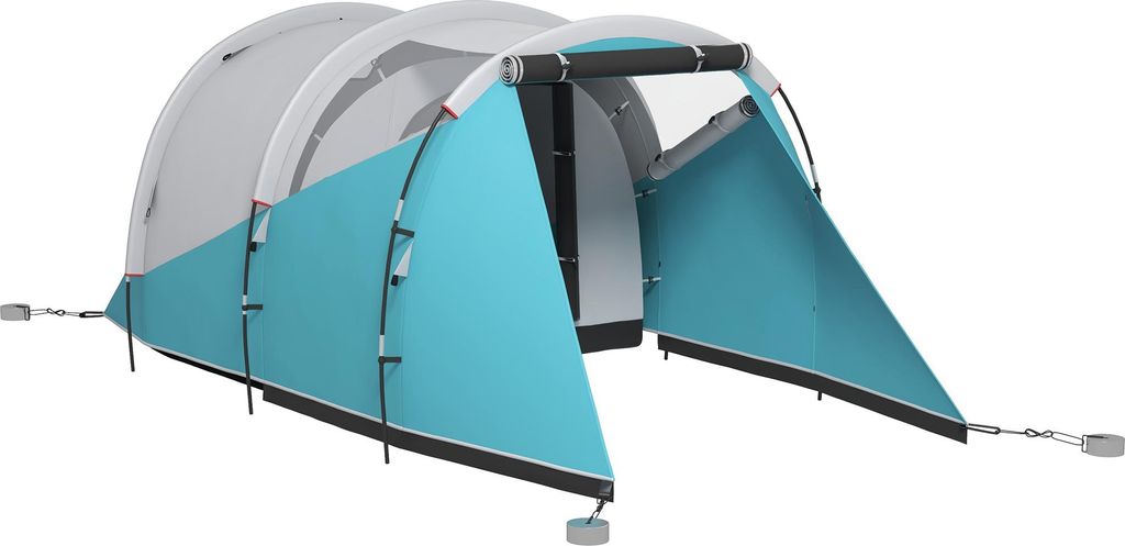 Campingzelt für 3 Personen, separate Wohn- & Schlafräume, 460L x 260B x 190H cm, Blau