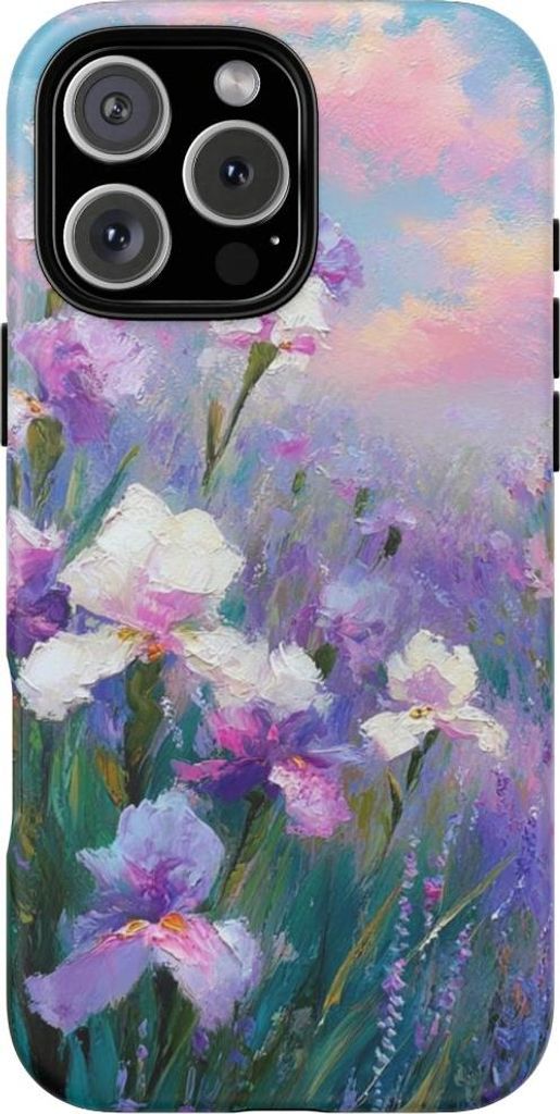 Pastellfarbene Irisblüten – Hülle Kompatibel mit 16 Pro Max