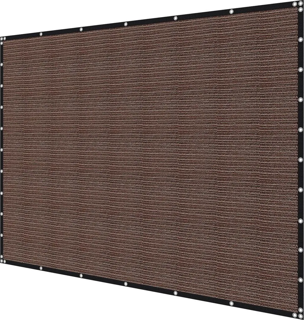 Toile pare-soleil 3x3,6 m marron avec 90% d'occultation pour jardin