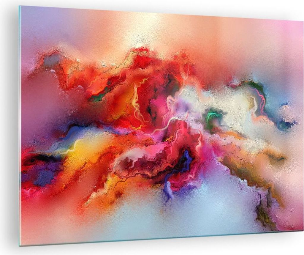 Bilder auf glas - Abstraktion modern - 70x50cm - Glasbilder - Wandbilder - Kunstdruck - zum Aufhängen bereit - Wanddekoration aus Glas - Glas Bild...