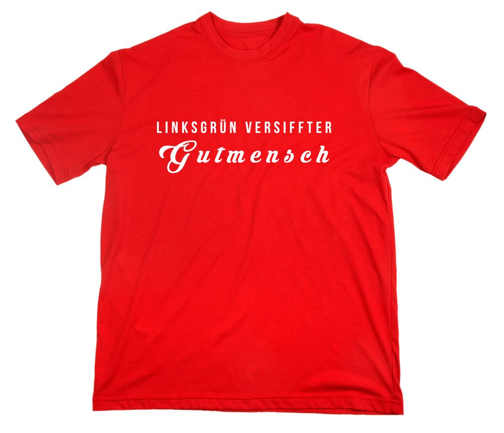 Styletex23 T-Shirt Linksgrün versiffter Gutmensch, rot, S