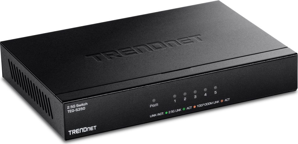 TRENDnet TEG-S350 5-Port 2.5G Switch, Unmanaged, schwarz