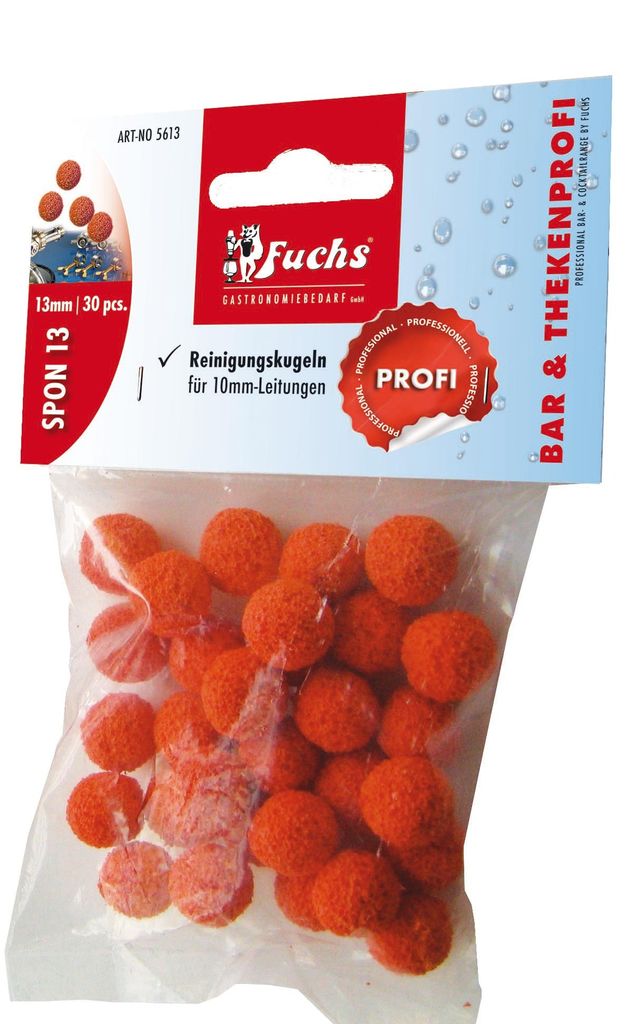 Fuchs Reinigungskugel aus Gummischwamm für 7mm Leitungen 30 Stück