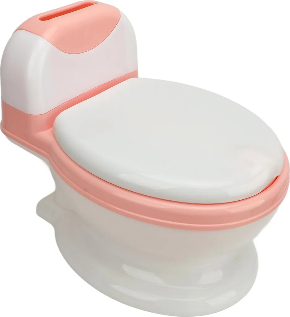 Vasino Per Bambini Con Suono Di Scarico E Sedile Rimovibile – Bianco Con Salviettine - 3