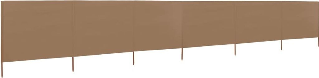 6-teiliges Windschutzgewebe 800 x 80 cm Taupe