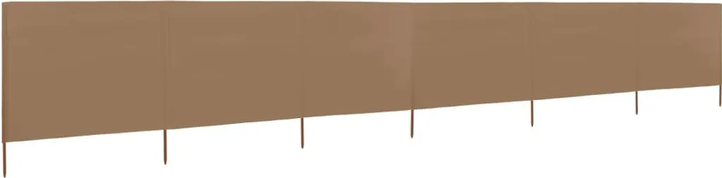 Brise-vent taupe 800 x 80 cm en 6 pièces pour jardin et balcon extérieur