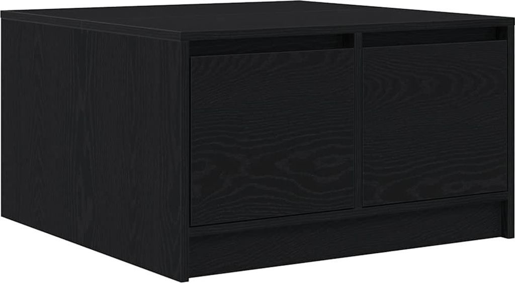 Couchtisch mit Schubladen Schwarz Eichen-Optik 70,5x70x40 cm