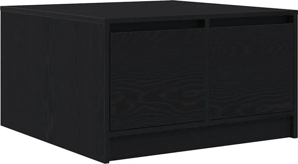 Tavolino Salotto Rovere Nero 70,5x70x40 cm con Cassetti | Offerta vidaXL