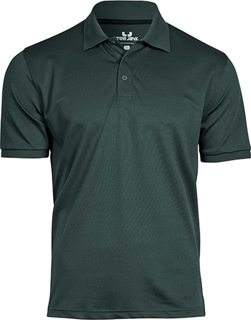 Tee Jays 7000 | Club Poloshirt für Herren - 95% Polyester (recycelt) - Farbe: Dark Green - Größe: S