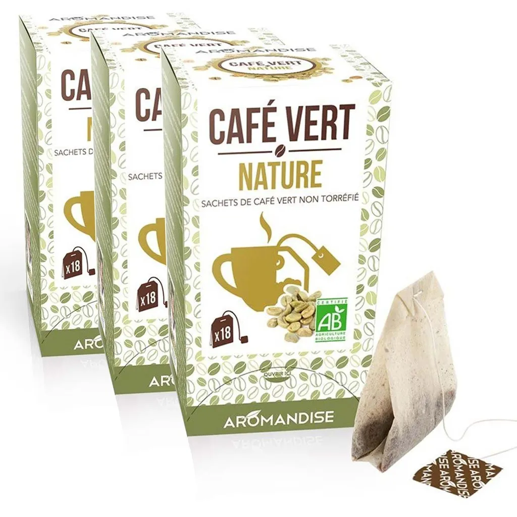 Fini la fatigue : café vert nature 54 sachets pour une énergie stable