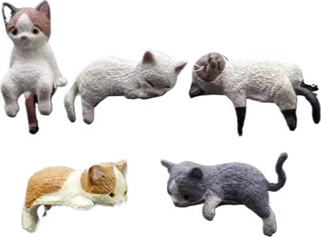 1/2/4 Stück Mini-Katzenfigur, Armaturenbrett, zentrale Steuerung, Bildschirmhalterung, schlafend, liegend, sitzend, Kätzchenstatue, Tierskulptur,...
