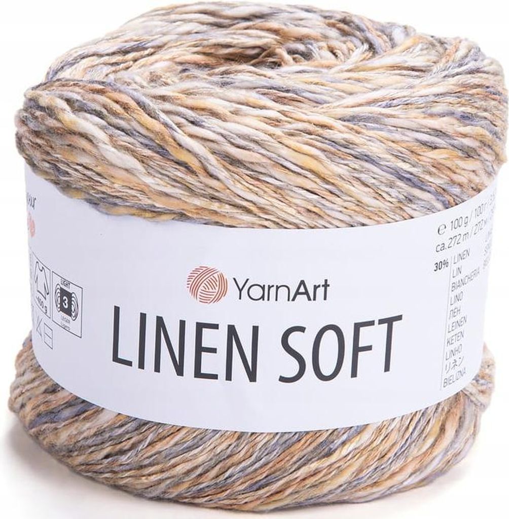Włóczka YarnArt Linen Soft / 100 g / len wiskoza bawełna / Zdjęcie produktu 
