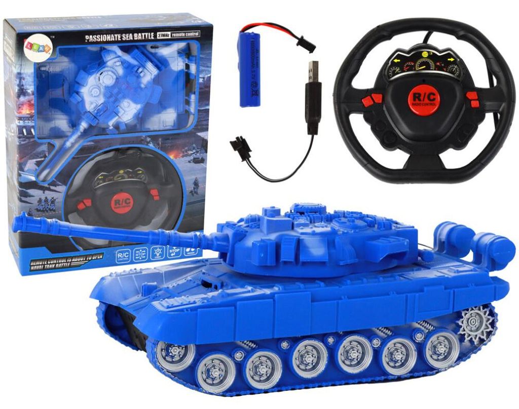 Carro armato blu R/C 1:18 suono leggero Immagine del prodotto 