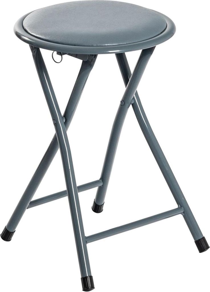 Harbour Housewares Harbor Haushalt Runde Compact Klapphocker - Grau